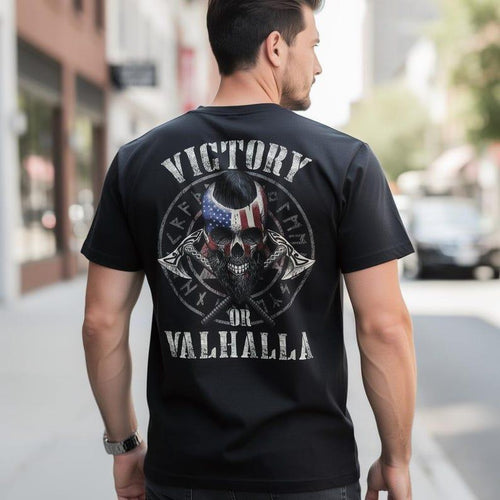 American Flag Viking Skull T-Shirt