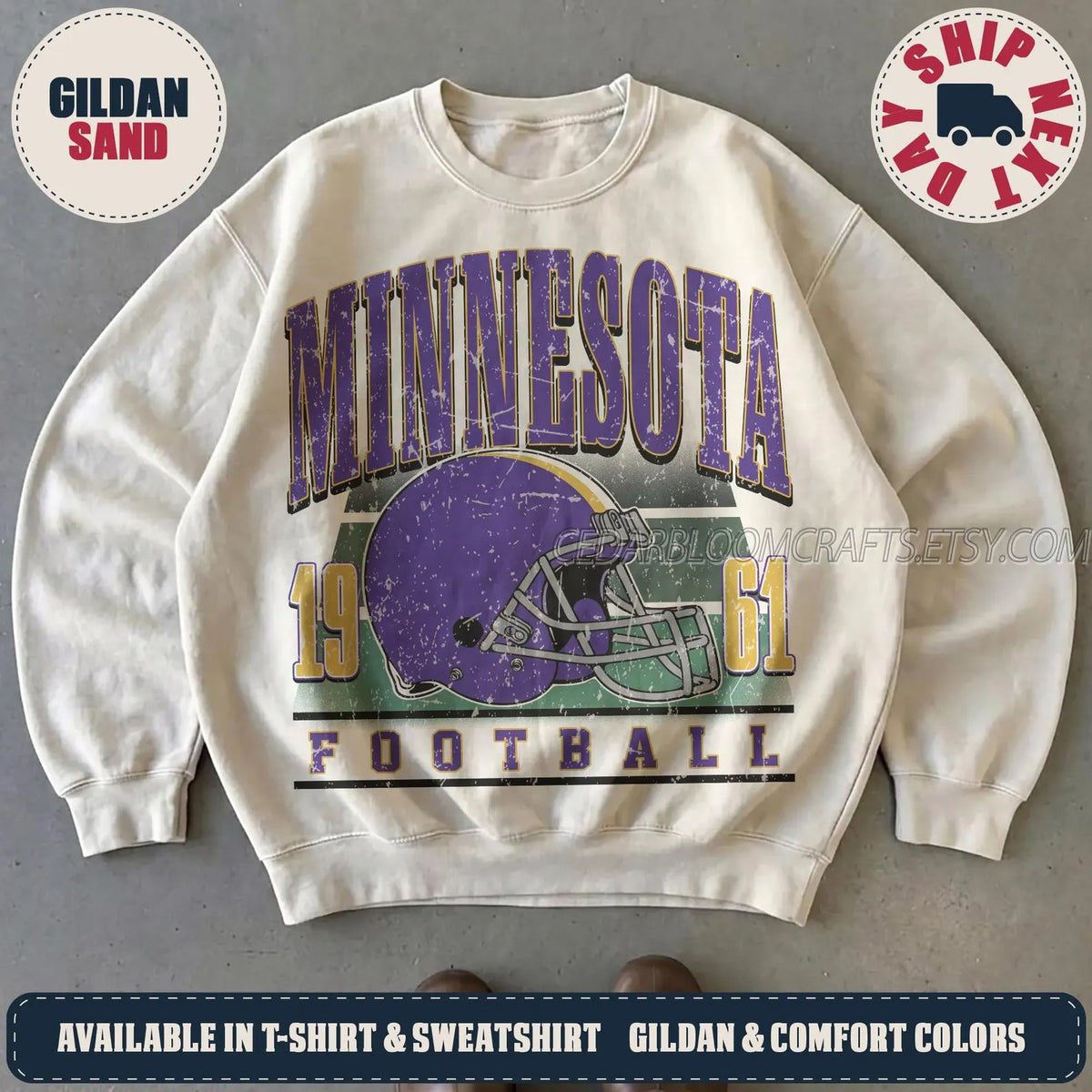 Minnesota Football Vintage Sweatshirt, 90s Retro Graphic Tee, Game Day Oversized T-Shirt