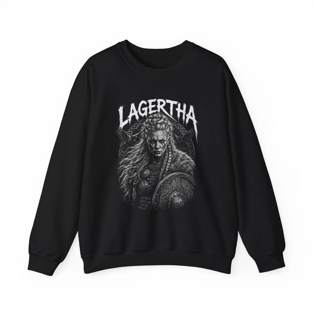 Lagertha Sweatshirt: Viking Shieldmaiden Crewneck | Norse Mythology Warrior Woman Sweater